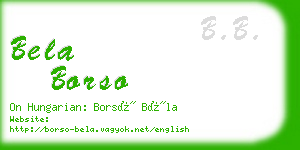 bela borso business card